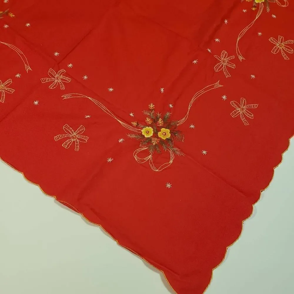 Vintage Embroidered Table Cloth